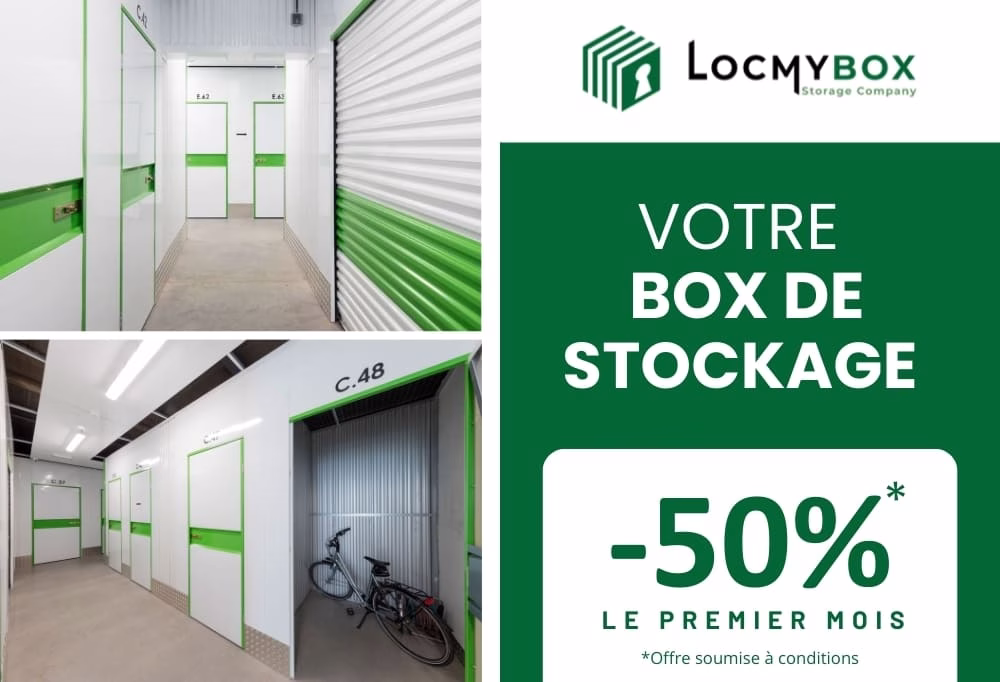 -50% sur le premier mois de location de box