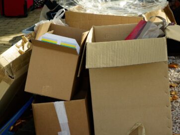 cartons, emballages, rangement